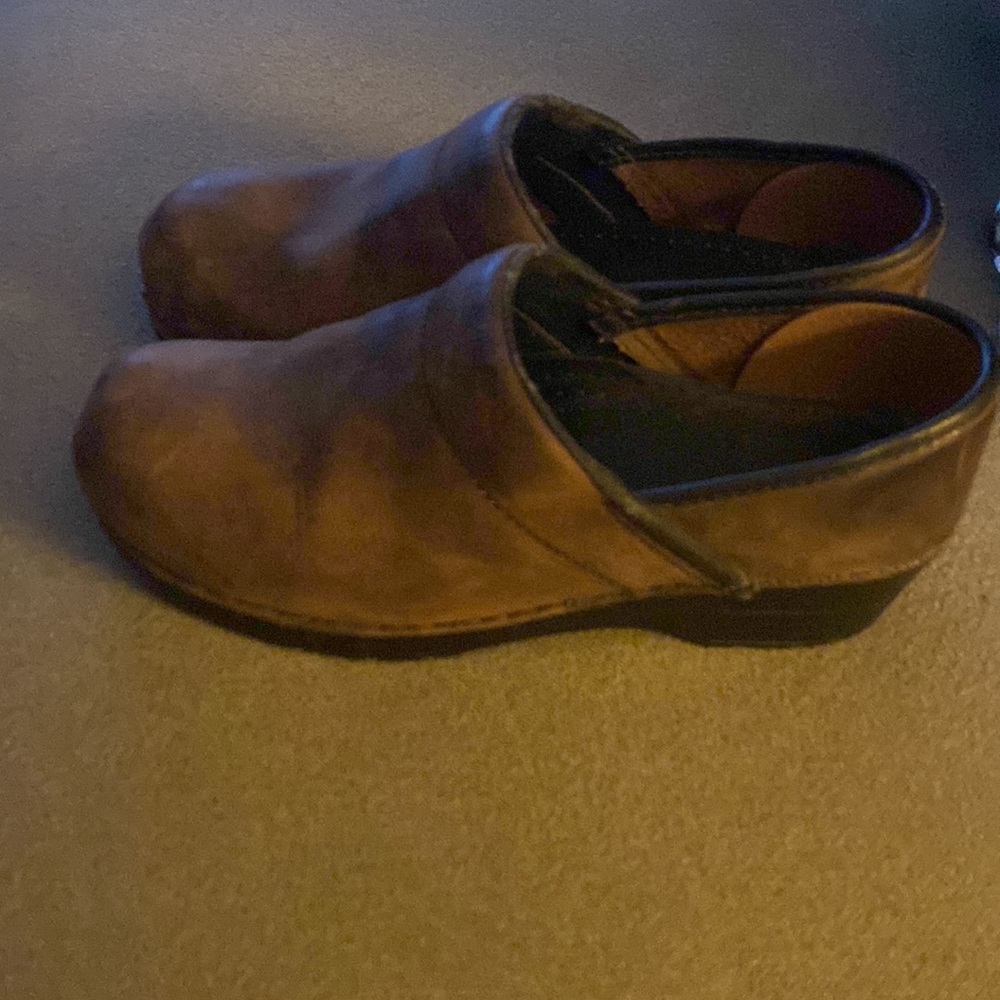 Brown Leather Clogs - image 2